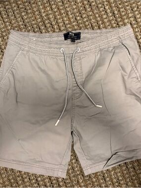MBX Men's Light Gray Elastic Waist Swim Trunks